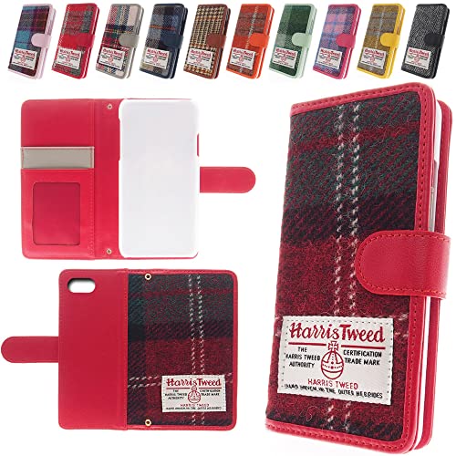 iPhone7 / iPhone8 / iPhoneSE 第2・3世代 (4.7インチモデル) ケース HARRIS TWEED ハリスツイード 手帳型 スマホケース カメラ穴搭載 スマホ携帯カバー < 訳アリ商品 > [リース・レッド] アイフォン8 next-110-Fのサムネイル