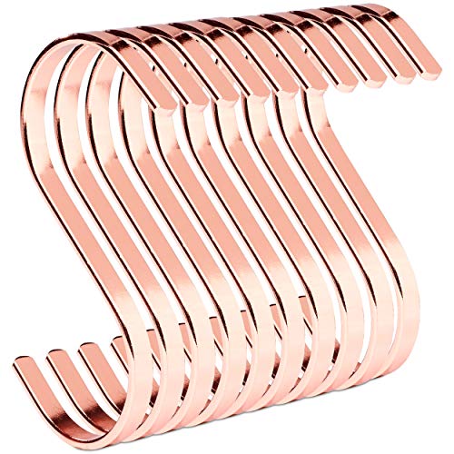 MINIMALISTICO - I semplici ganci a S in rame, nero o argento portano ordine nel tuo guardaroba, cucina, corridoio o bagno. Si adatta perfettamente al design industriale o ai mobili vintage.