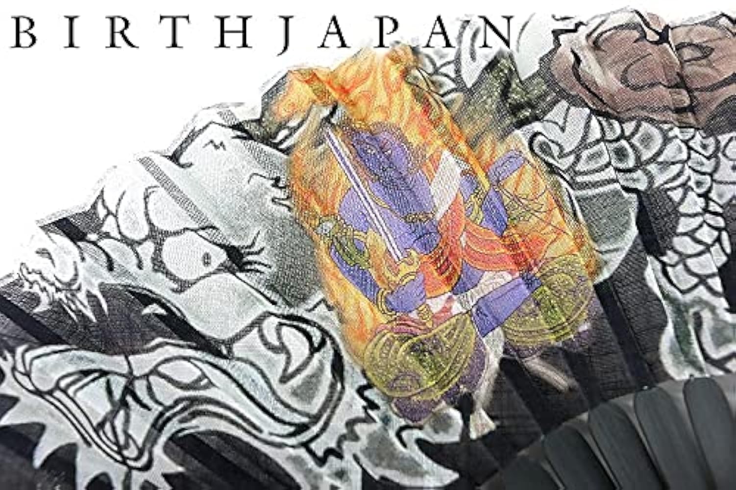 カネコイサオ　和柄　うちわと蛍　ブラウス&スカートセット（黒） カネコイサオ 和柄 うちわと蛍 ブラウス&スカートセット（黒）