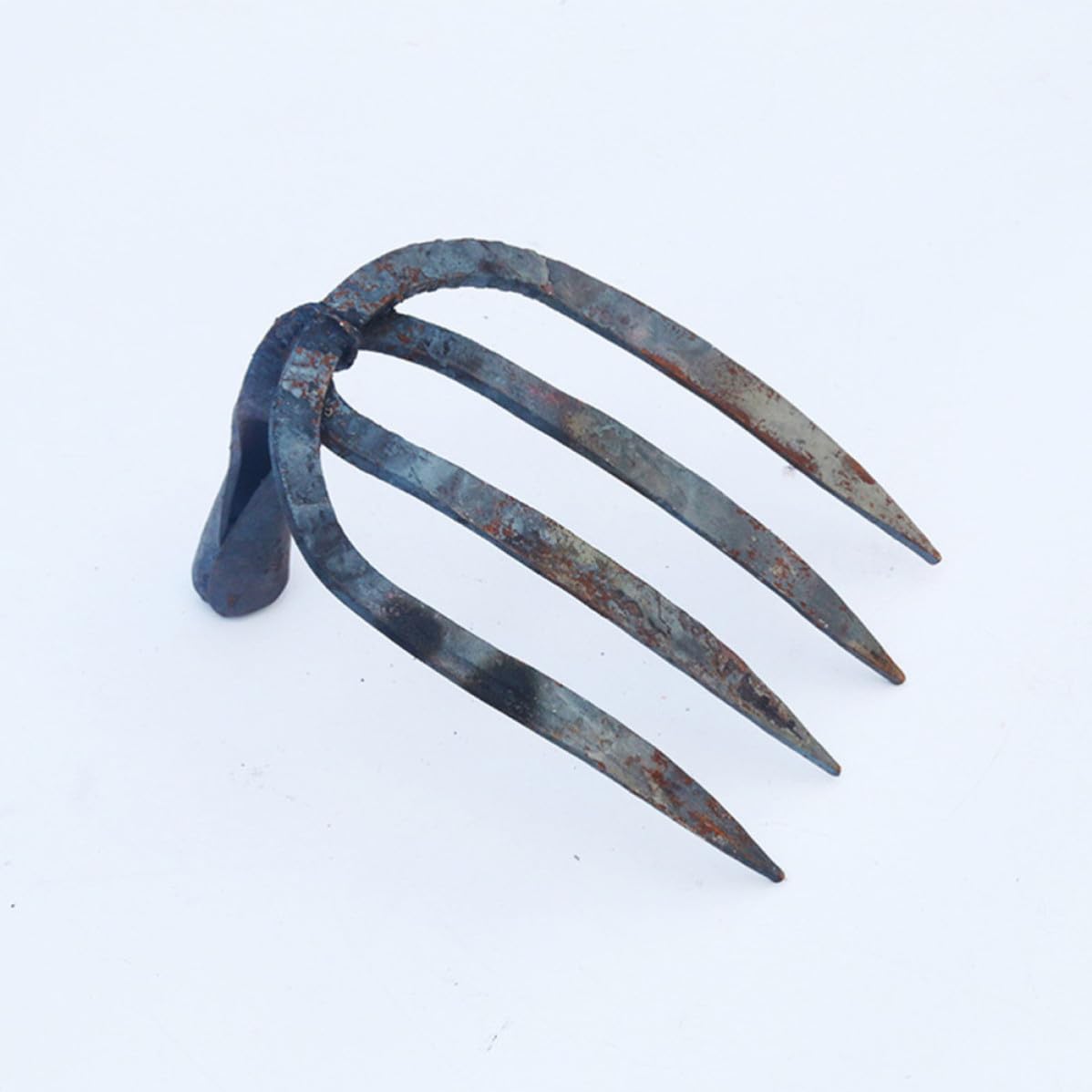 TOYANDONA Rastrello da Giardino a 4 Denti Rastrello Manuale Nero in Acciaio al Carbonio per Preparare L'orto alla Semina , per Giardino e Cortile