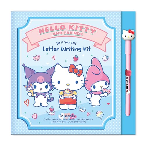 Lisciani - Hello Kitty and Friends – Kit d’Écriture de Lettres pour Fille 6 Ans+ – Papeterie Enfant Hello Kitty avec Enveloppes, Cartes, Feuilles,...