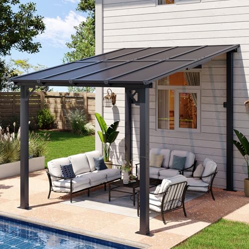 Aoxun 8’x10’ Gazebo, Wall Mounted Gazebos Pergola...