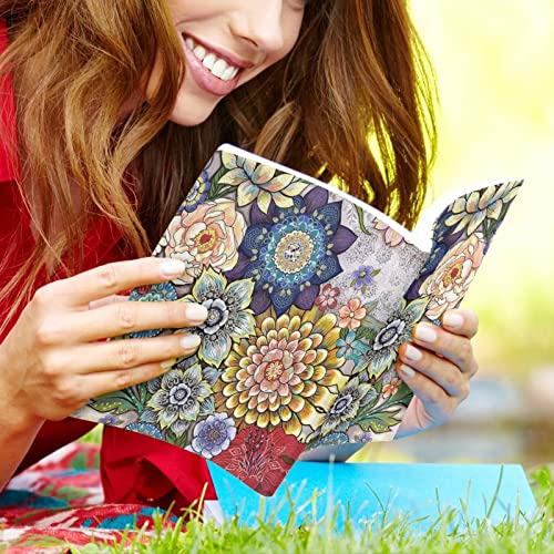 Hinthetall Boho Floral 1 Pack Stretchable Book Sleeve Cover for Paperbacks Hardcover Textbooks up to 9 x 11, Office Supplies Washable and Reusable School Supply for Students 3 51zO77NH+8L