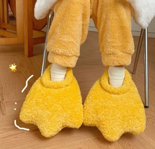 Fun Duck Feet Slippers for Women Plush Winter House Shoes Non-Slip Fuzzy Indoor Slippers Warm Webbed Toe Cozy Home Footwear4