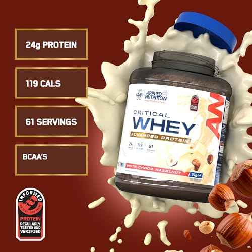 Applied Nutrition Critical Whey Protein Powder – 24g Protein per Serving, High Protein Powder, Protein Shake with BCAAs & Glutamine Packaging May Vary (2Kg - 61 Servings) (White Choco Hazelnut) - Image 4