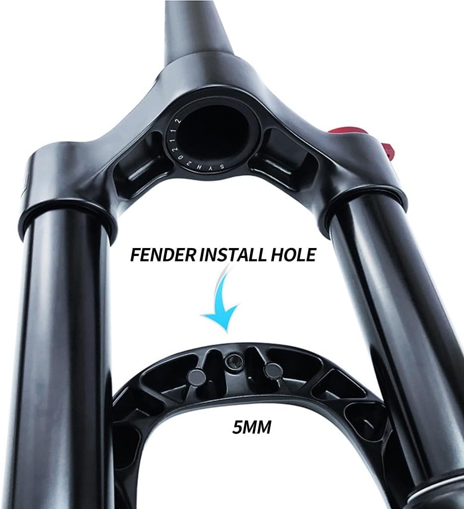 Mountain Bike Forks 27.5/29inch Bikes Suspension Fork 1-1/8" Straight/Tapered Bike Front Forks 120mm Travel Rebound Damping Manual/Remote 15 * 100mm Thru Axle(Straight-Remote,Gold_29")