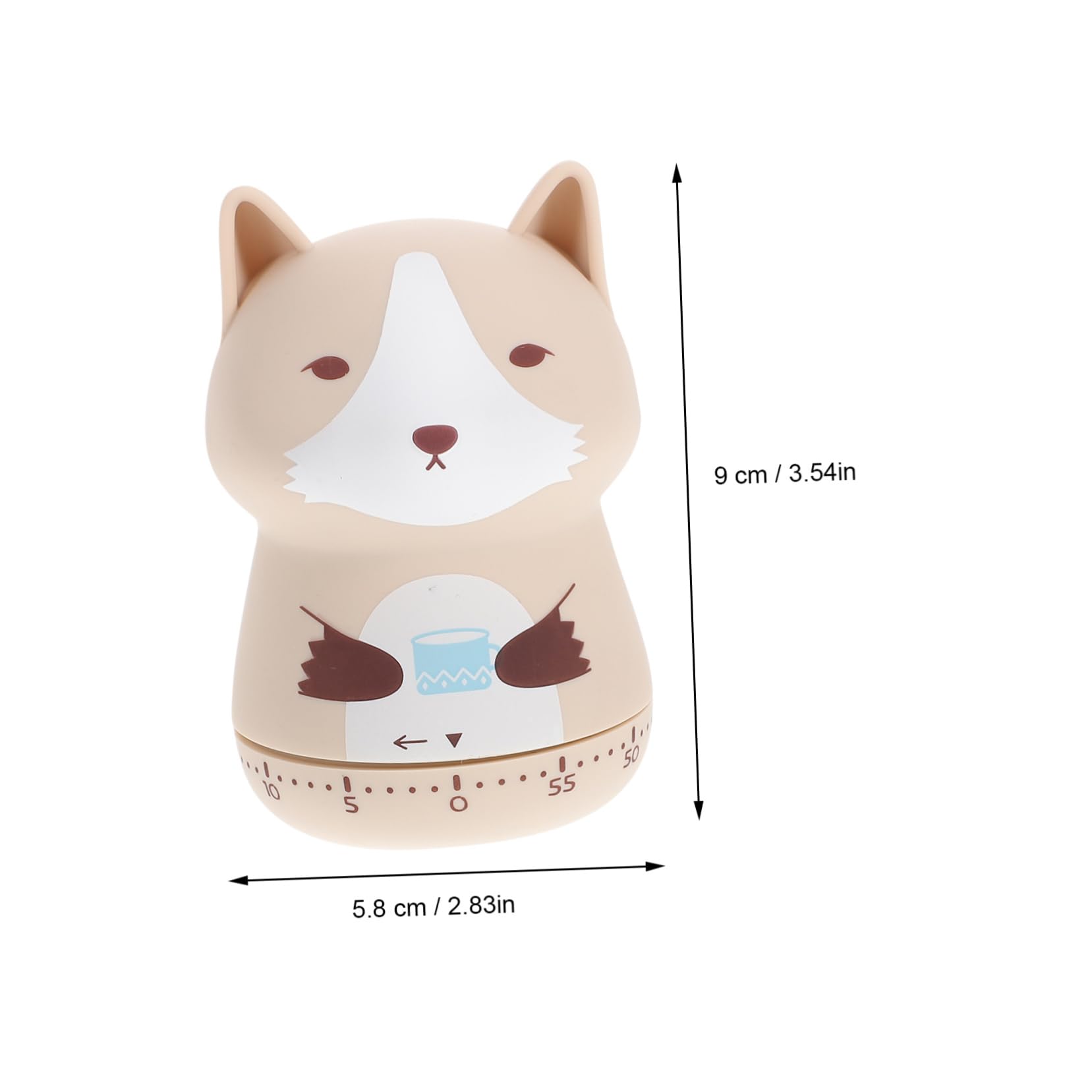 Temporizador Mecánico de Cocina Forma de Animal, 2 Piezas Abs
