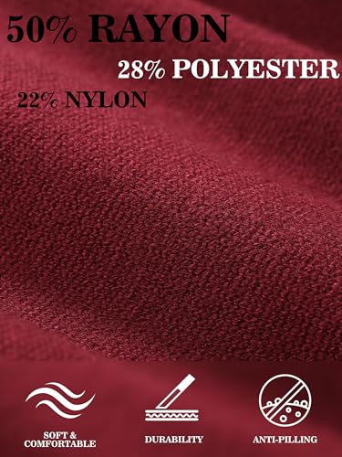 Girls Sweater Dress with Pockets, Crewneck Lantern Sleeve A-Line Striped Knit Warm Fall Winter Dress 5-14Y2