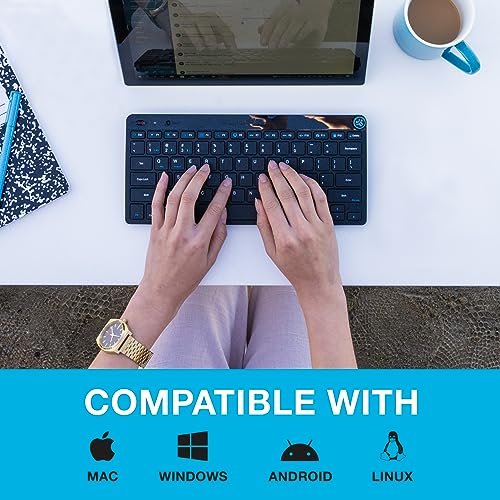 Image of JLab Go Wireless Keyboard, Black, Connect Via Bluetooth or USB Wireless Dongle, Multi-Device Ultra-Compact for a Minimalist or Portable Set-Up (1 Pack)