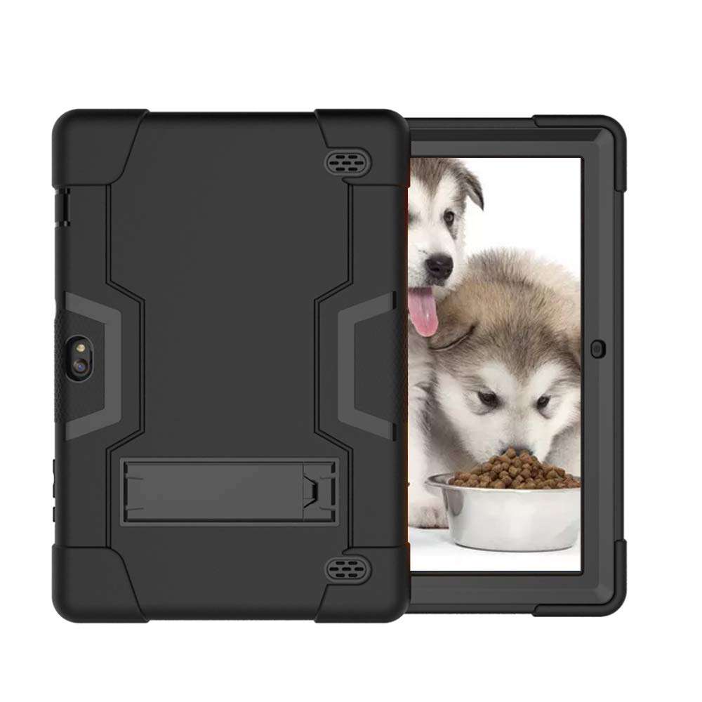 KoolbeiCase for Vankyo Z4 Pro, Heavy-Duty Drop-Proof and Shock-Resistant Rugged Hybrid Case Built-in Stand, for Vankyo MatrixPad Z4 / Vankyo Z4 Pro/Llltrade 10 inch Tablet (Black/Black)