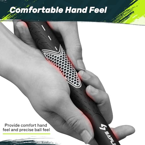 SAPLIZE Golf Grips Set of 13, Bundle with Tape or Full Regripping Kit, Jumbo / Mid / Standard / Undersize, Women / Men Anti-slip Rubber Golf Club Grips, CC01 Series - Image 3
