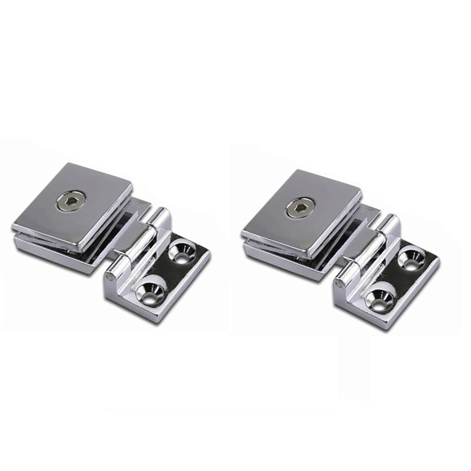Nvsfzgiyg One Color 2 Pieces Of Alloy Hinges, Rust-Proof, Suitable For Wine Cabinets, Glass Clip Display, Doors(Bilateral Clip)