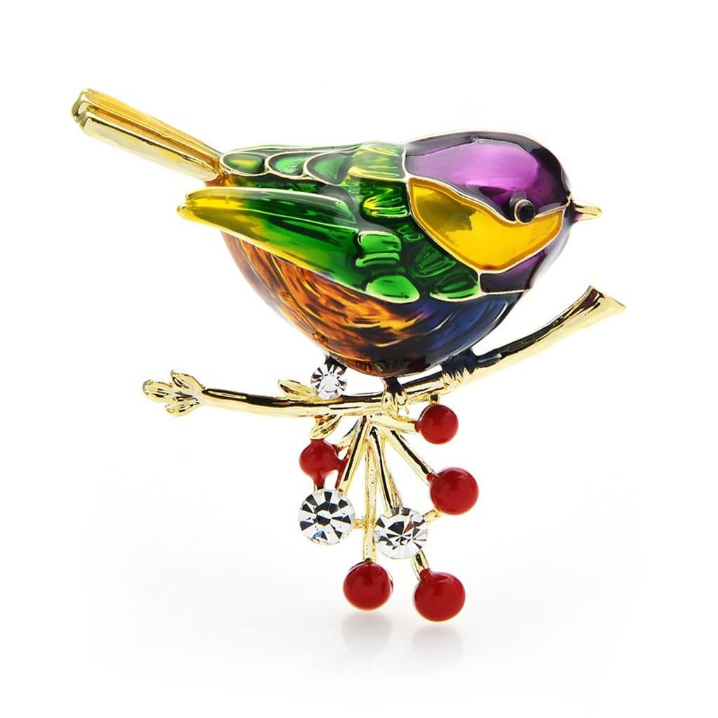 Frauen Brosche Pin Mehrfarbige Vogel Brosche Pins Qualität Emaille Broschen Neujahr Designer Schmuck Geschenk Exquisite Broches