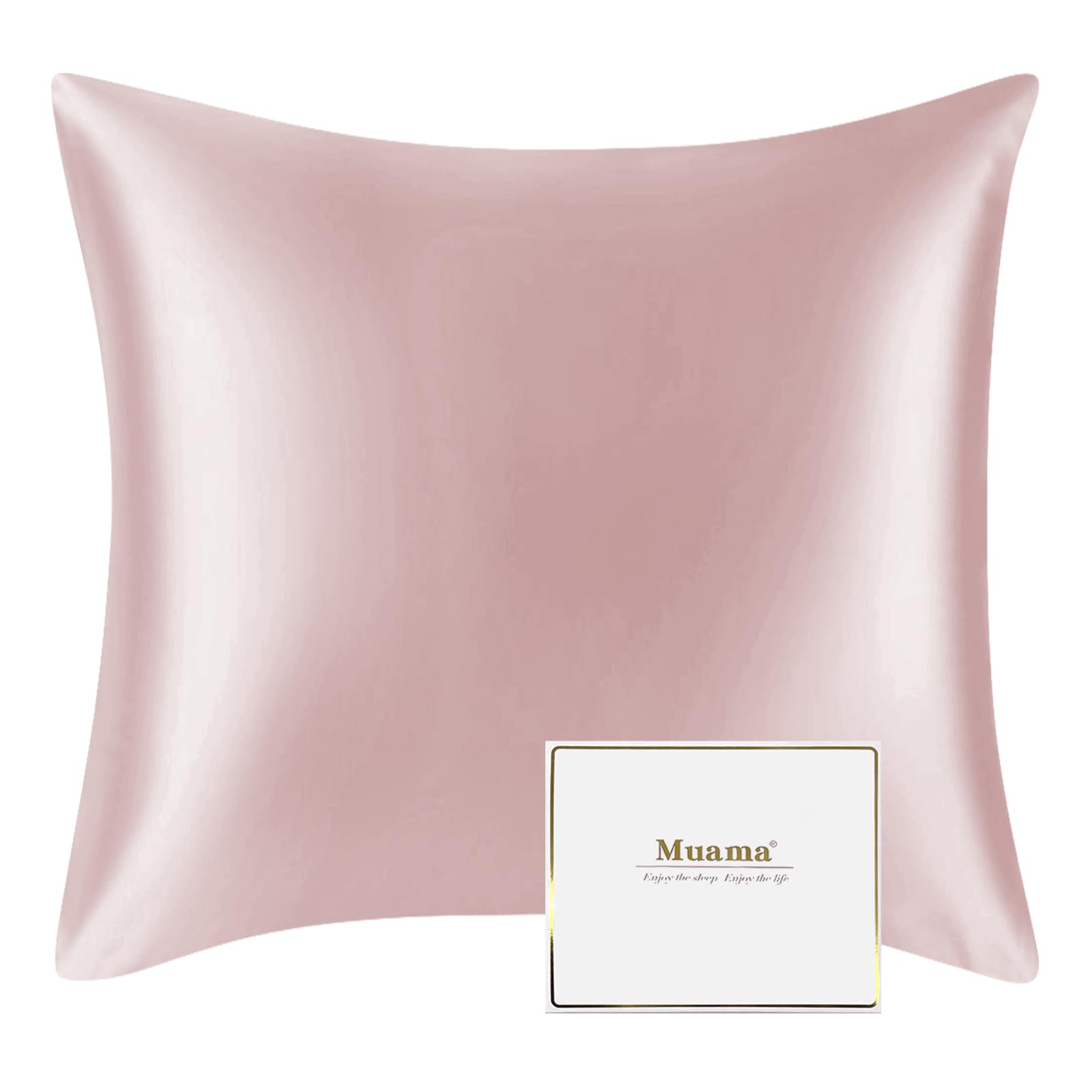 Muama Seidenkissenbezug Maulbeerseide für Haar & Haut | Silk Pillowcase, Reduziert Haar-Frizz & Hautfalten, Thermoregulierend, Kühl, atmungsaktiv, Diskreter Reißverschluss, 1 Stück