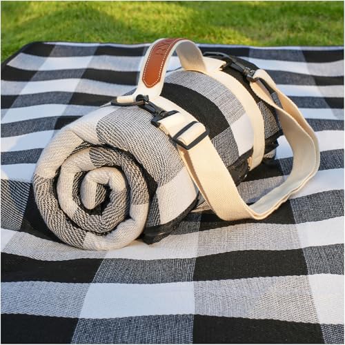 RYCHIC Waterproof Picnic Blanket Outdoor Camping Beach Mat Extra Large Foldable Car Essential Roadtrip Gadget Rv Accessories Glamping Tent Gear Must Haves Hiking Stuff Backpacking Necessities Gift