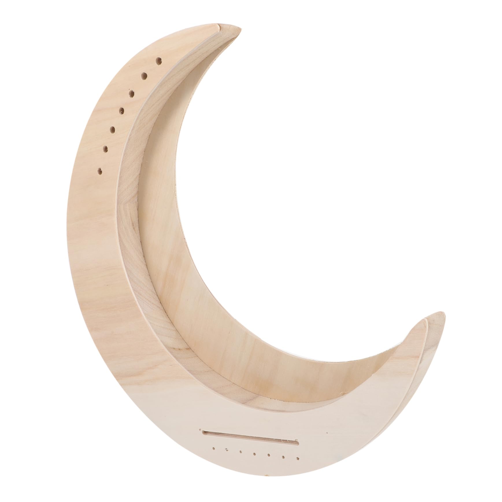 ULDIGI Moon-shaped Wooden Harp 7-tone String Instrument for Beginners Portable Harp Set Unfinished