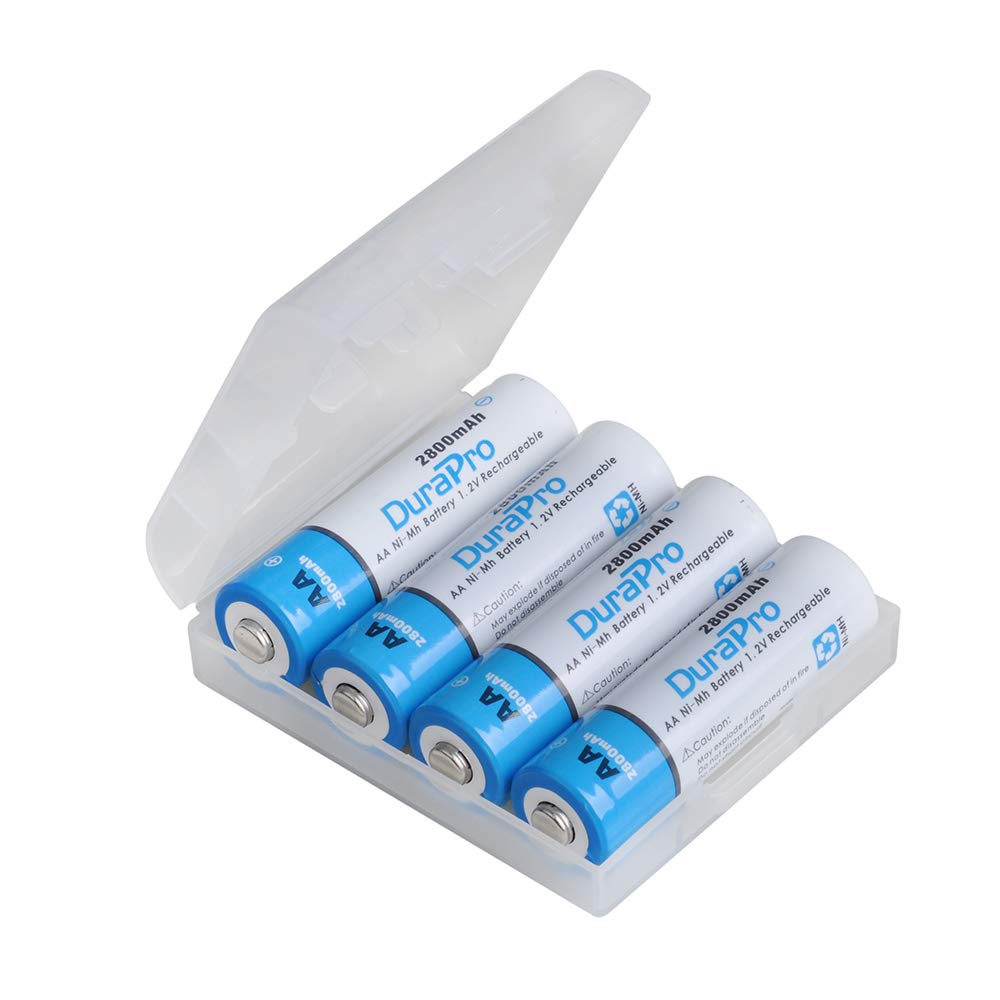 DuraPro 4 x bateria AA Ni-MH + 4 x baterie AAA z 8 gniazdami LCD szybka ładowarka do akumulatorów AA, AAA, NI-MH, NI-Cd