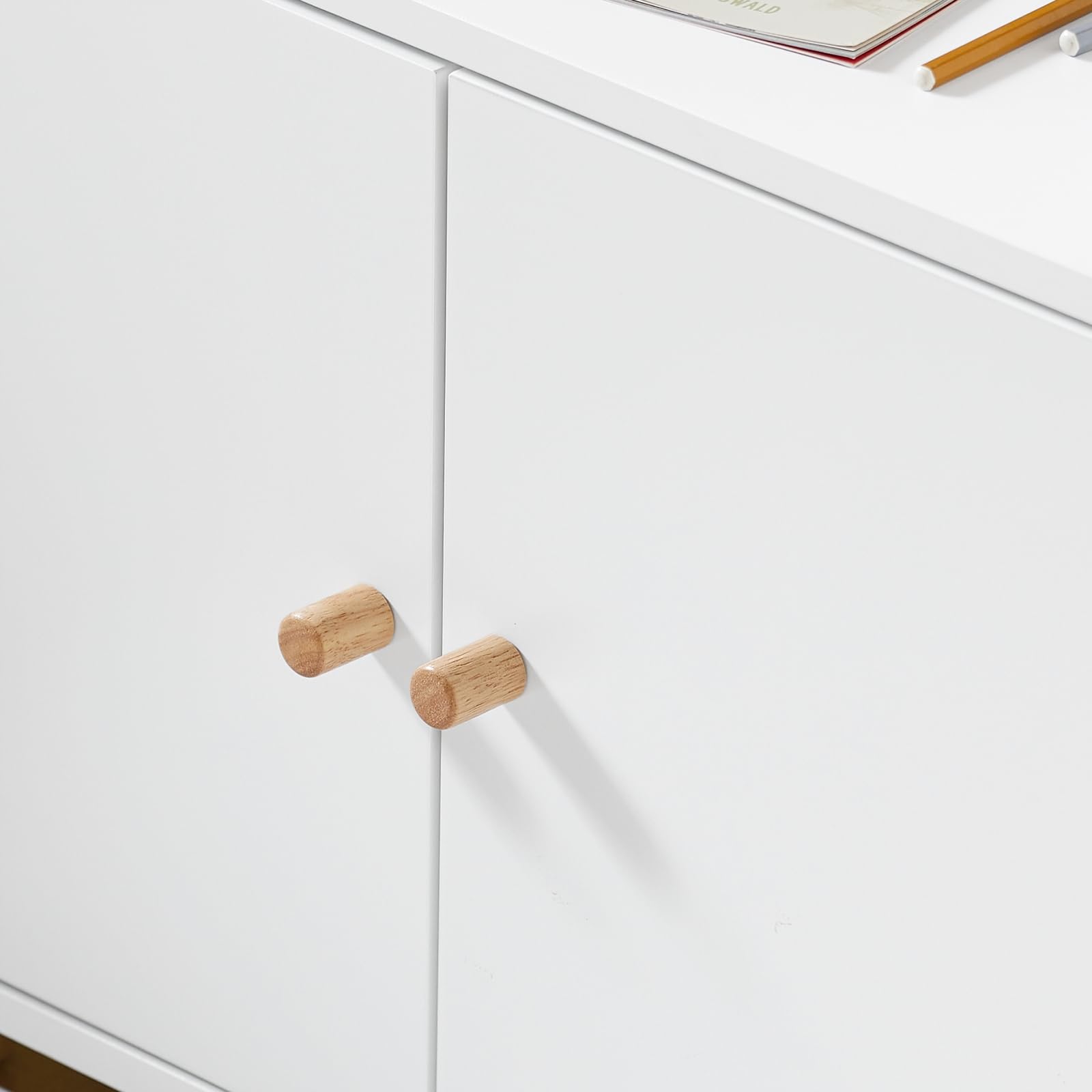 SoBuy Comodino per bambini Scaffale per cameretta per bambini Mobili per cameretta Bianco 60x35x87cm KMB84-W