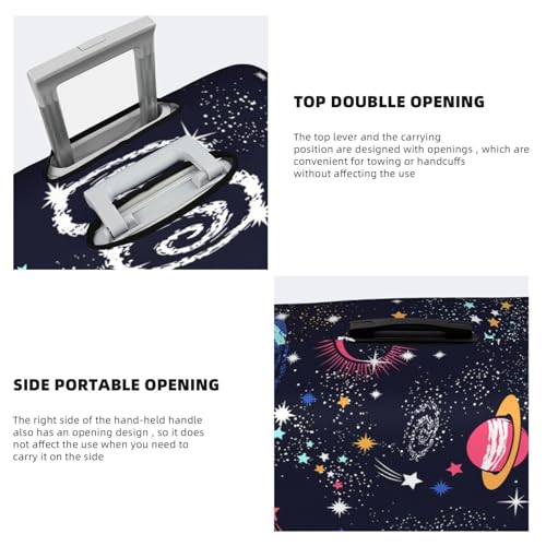 Constellation In Space Galaxy Travel Luggage Cover Elastic Suitcase Protector Washable Baggage Covers For Trunk Case Fits 22-24 Inch Luggage4