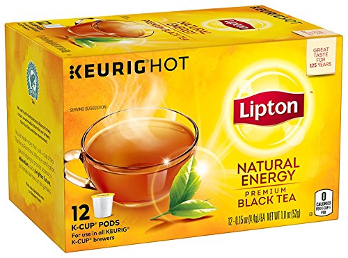 Lipton K-Cups for Keurig Brewers Natural Energy Black Tea 100% Rainforest Alliance Certified