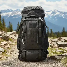 Mochila Impermeável para Moto 70 Litros (Preto)