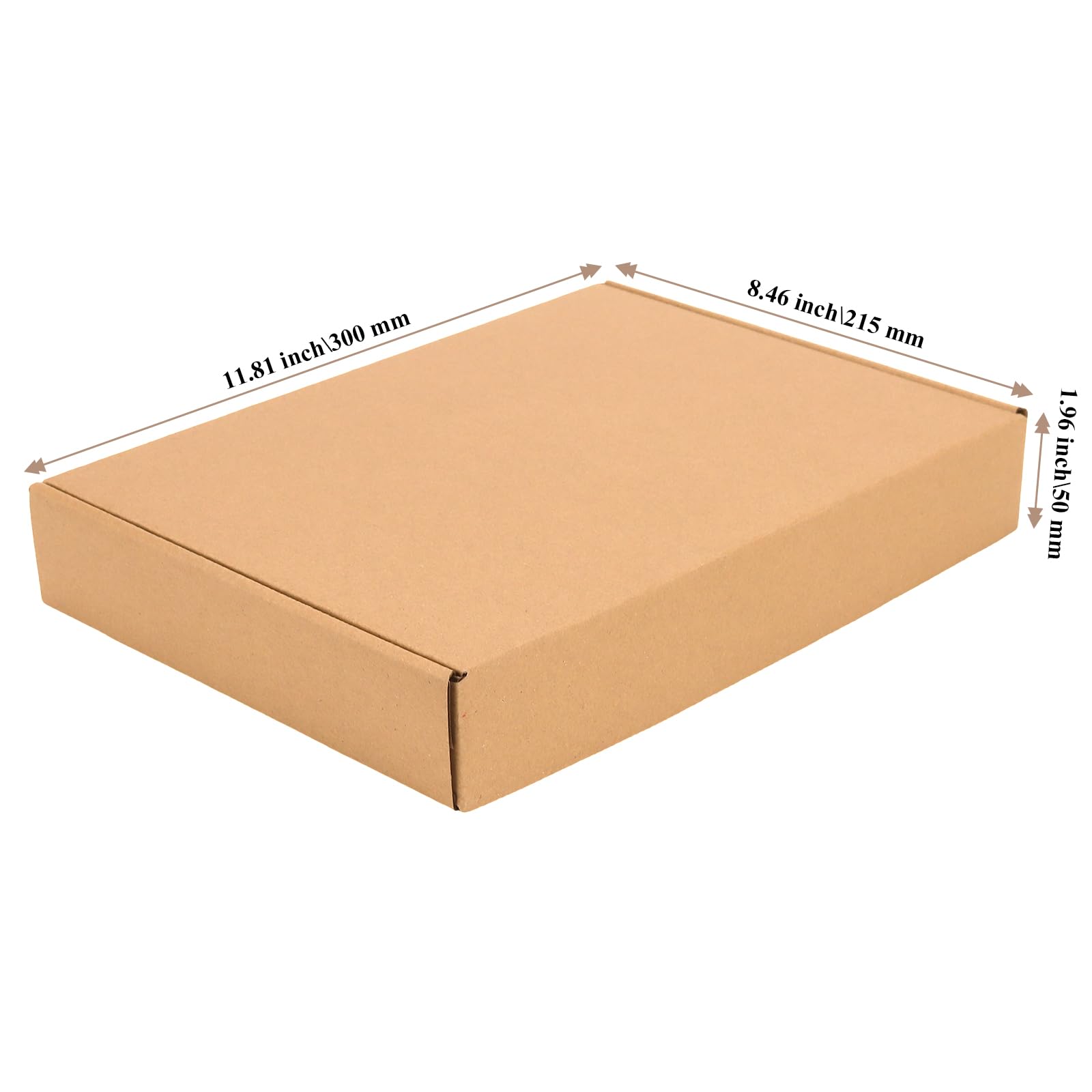 Lot de 30 petites boîtes d'expédition en carton ondulé marron A4 300 x 215 x 50 mm