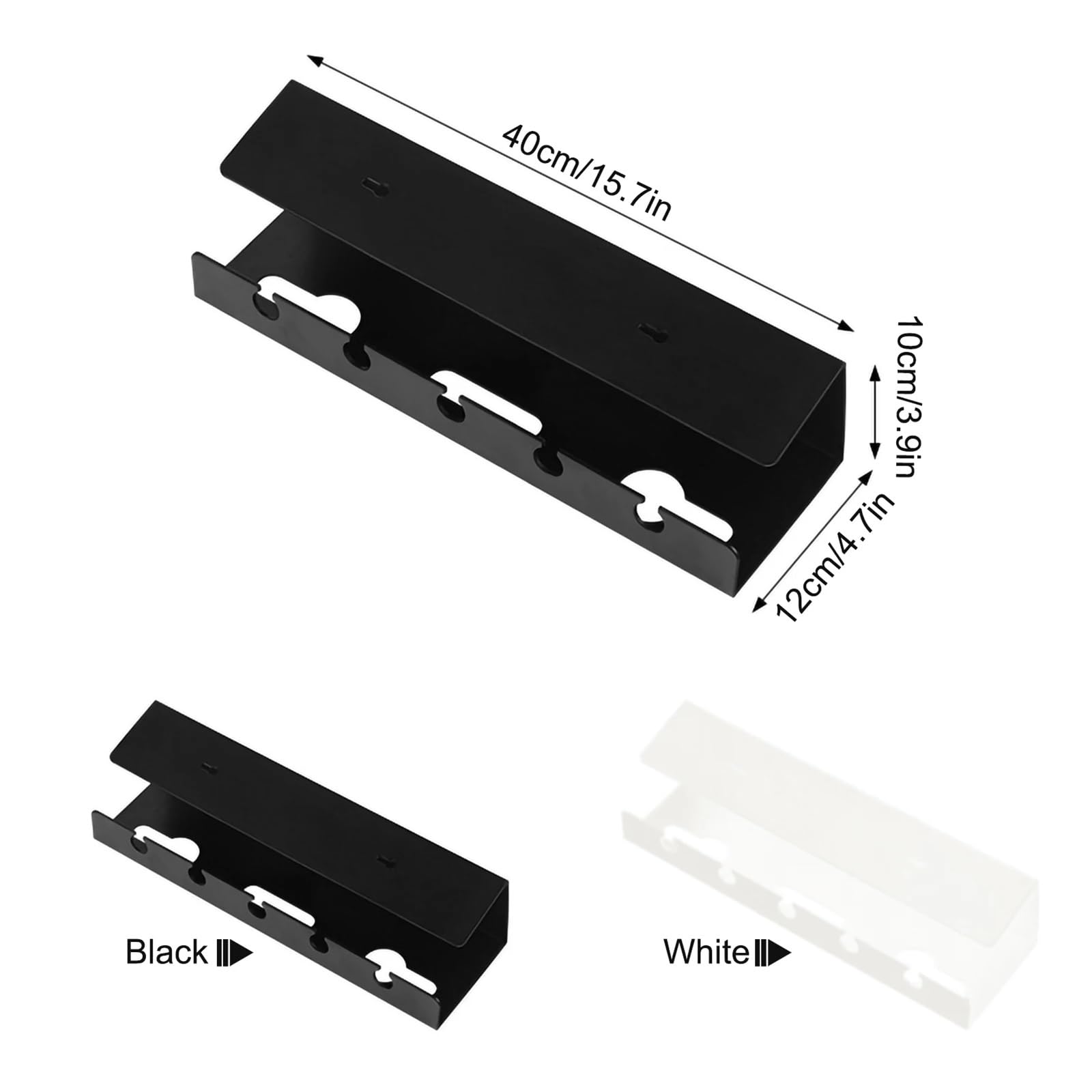 Bandeja Organizadora De Cables Bajo El Escritorio Bandeja de gestión cables for debajo del escritorio, soporte for con abrazadera, sin perforación, suministros espaciosos y resistentes(Black)