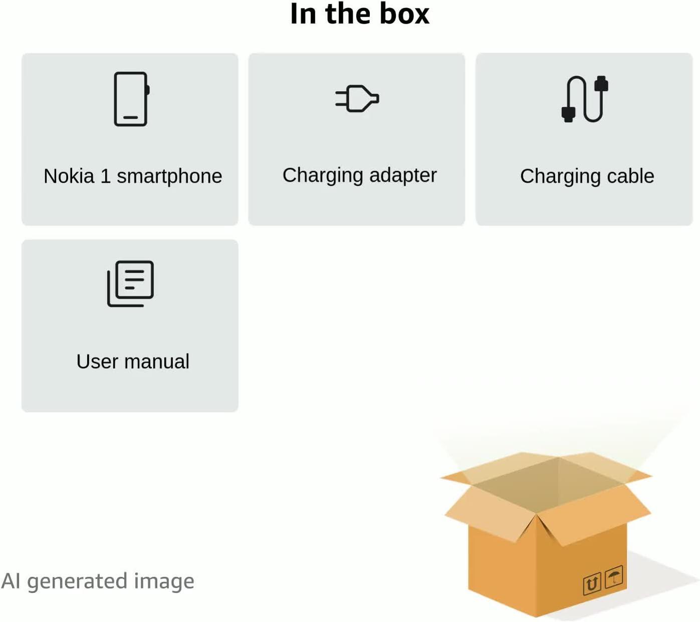 Nokia 1 - Android One (Go Edition) - 8 GB - Dual SIM LTE Unlocked Smartphone (AT&T/T-Mobile/MetroPCS/Cricket/H2O) - 4.5" Screen - Dark Blue