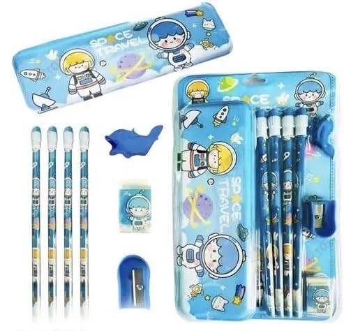Image of Pack of 6 Stationery sets for birthday return gifts for boys and girls. Best Return gifts for kids party in bulk (Design 4)
