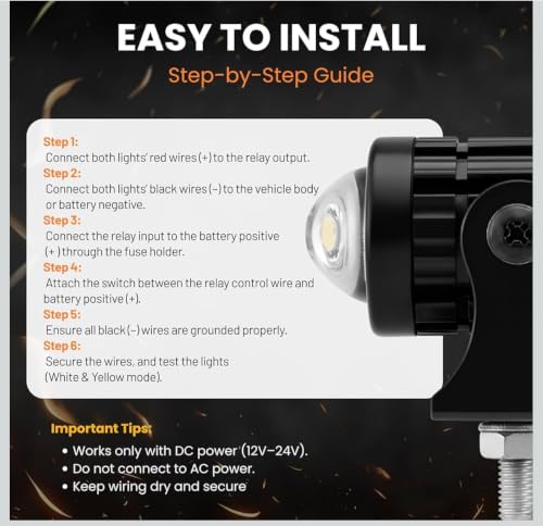 Image of Mini LED Fog Light | Bright Auxiliary Driving Lights for Bike | Set of 2