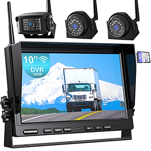 Fookoo 1080P Wireless Backup Camera System with 10