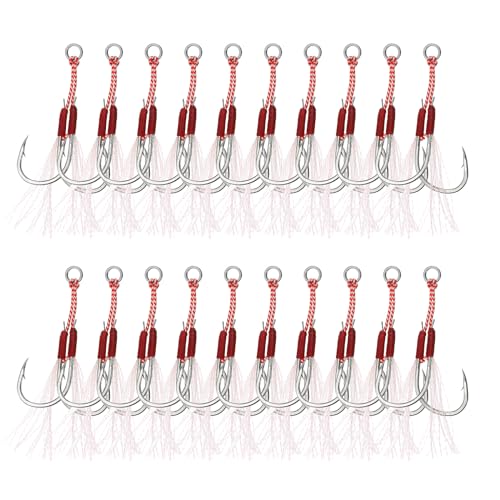 Hameçons de pêche fluorescents PATIKIL pour vos sessions de jigging nocturne