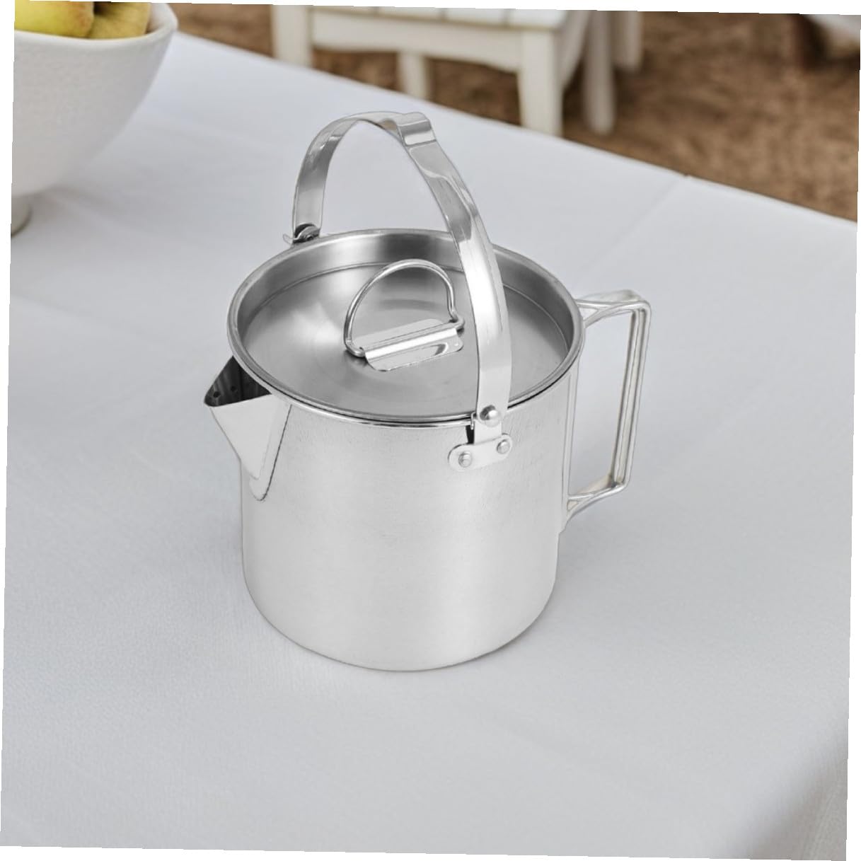 TOYANDONA Hervidor De Agua Para Exteriores De Tetera De Acero Inoxidable Para Camping Senderismo y Picnic Calentamiento Rápido