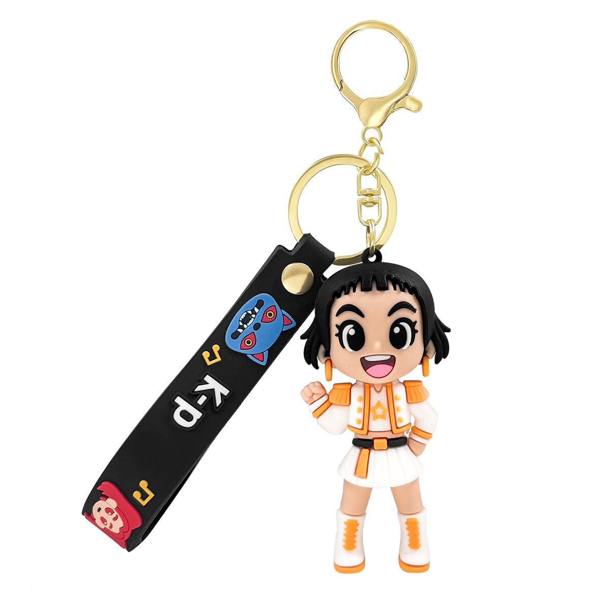 Demon Movie Hunters Cute Keychains, Mini Doll Figurine Collectibles Fun Keyring Jewelry Toy Gifts for Fans