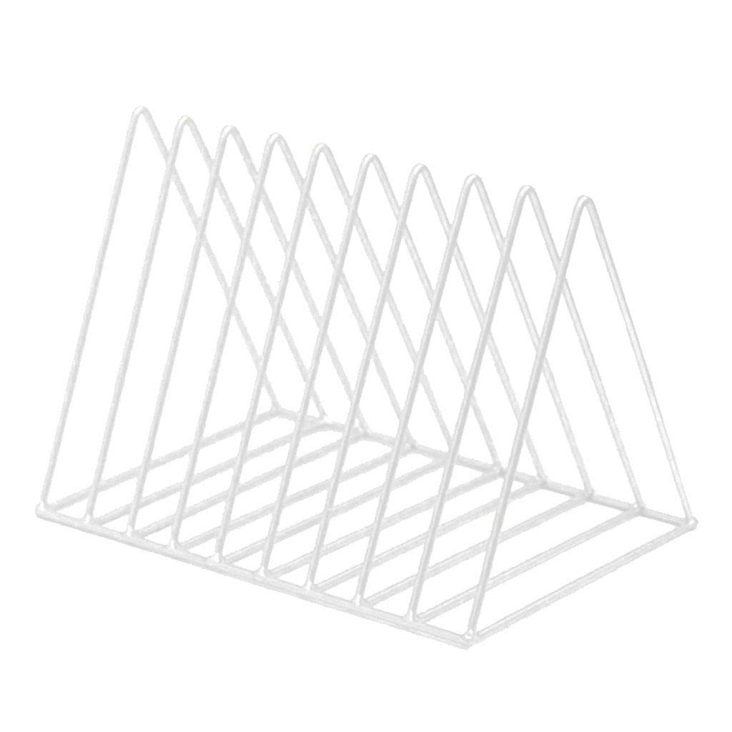 Meadawgs® Metal Desktop Storage Book Rack Magazine Newspaper Holder White-L-picture-31