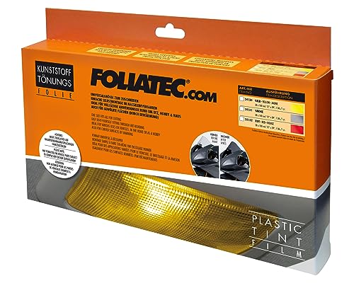FOLIATEC Kunststoff Tönungsfolie Folie für Auto Innenraum, gelb, 30 x 100 cm