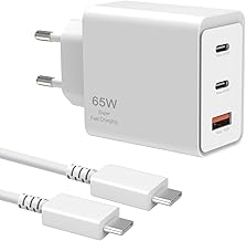 65W USB C Ladegerät, Schnellladegerät 2.0 für Samsung Galaxy S23, S23 Ultra, S22, S22 Ultra, Tab S9+ /Ultra, Galaxy Book3 Pro/360/Ultra, Gcstnn PPS PD3.0 3-Port Netzteil mit 1.8M 5A Type-C Ladekabel