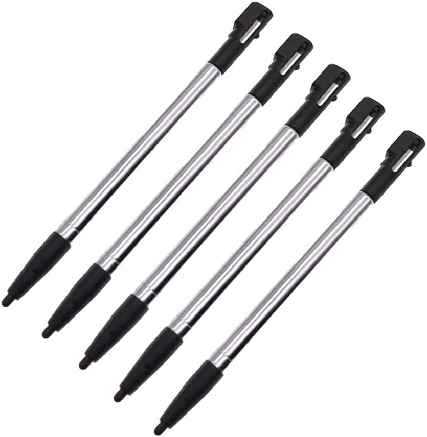 5 x Rymfry Metal Telescopic Stylus Touch Screen Pen Replacement for Nintendo 3DS XL
