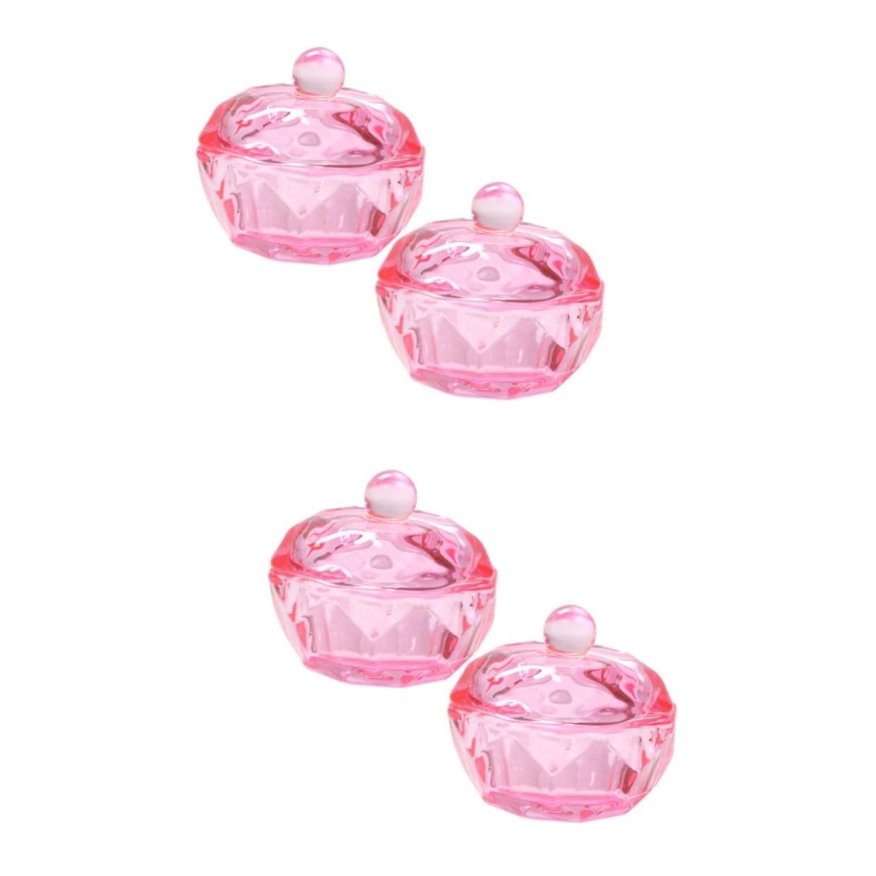HAPINARY 2sets Nail Glass Cup Small Glass Dish for Dappen Bowl Acrylic Nails Accessory Dish Manicure Tool 2pcs*2