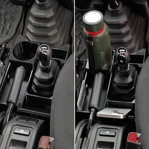 Image of Upgraded Center Console Storage for Jimny Manual, ABS Plastic, Removable Mobile Holder, Cup Holder, Card Holder (Pack of 1)