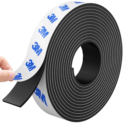 Linone Magnetic Tape, 15 Feet &times; 1/2 Inch Magnet Tape Roll - Stong Magnet Strip with Adhesive...