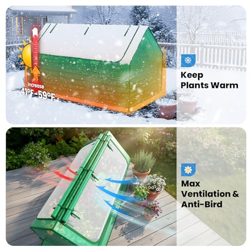 Image of Quictent Raised Garden Bed Galvanized Raised Beds for Gardening Vegetables with Cover 8x4x2 ft Metal Planter Box Outdoor Use, Green
