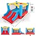 Valwix Indoor Outdoor Inflatable Bounce House with Blower for 3-10 yr Kids, Bouncy Castle w/Double Slide, Large Bounce Area w/Basketball Hoop, 300 LBS Capacity