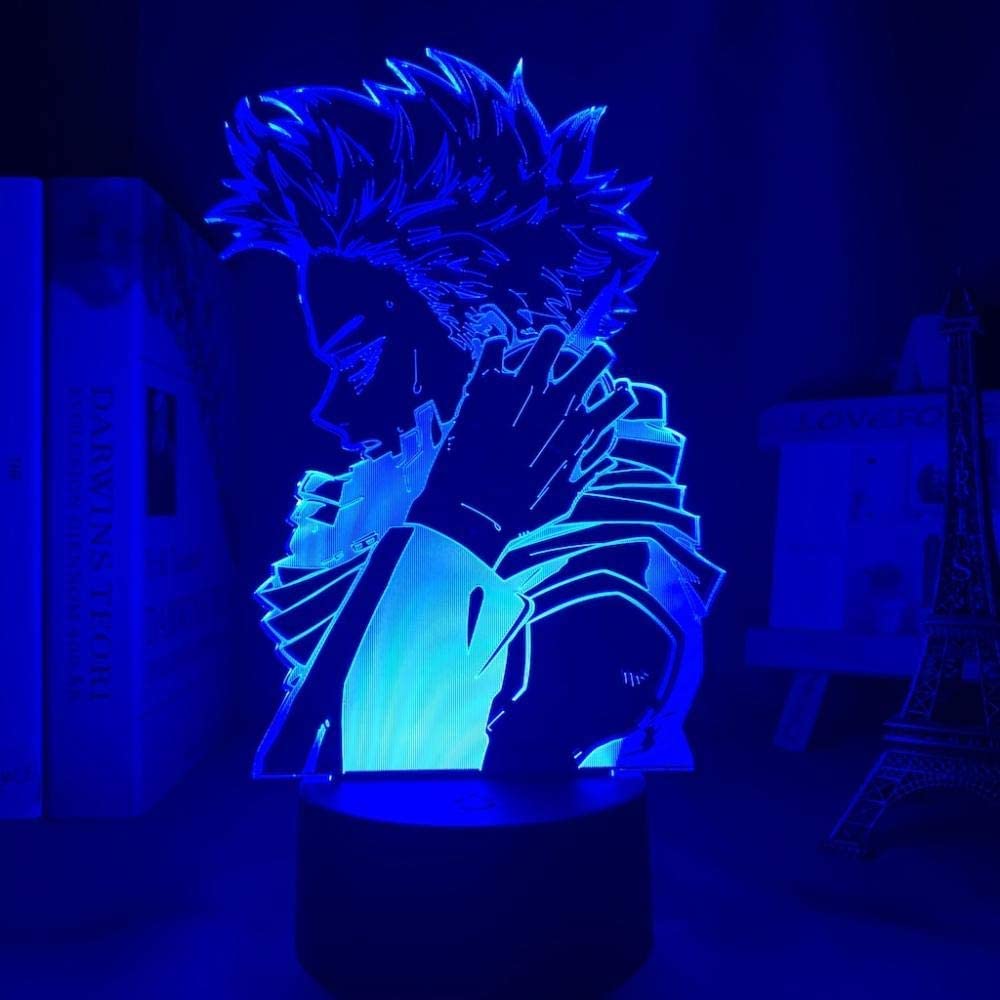 My Hero Academia Led Night Lamp Colorful RGB Anime Light Hitoshi Shinso Lighting Bedroom Decoration Christmas Birthday Gift-16 Color with Remote