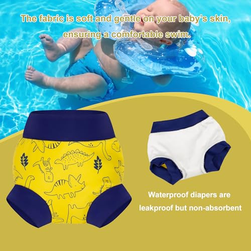 Image of BIG ELEPHANT Baby Swim Diapers 3-Pack, Reusable Swimming Diapers