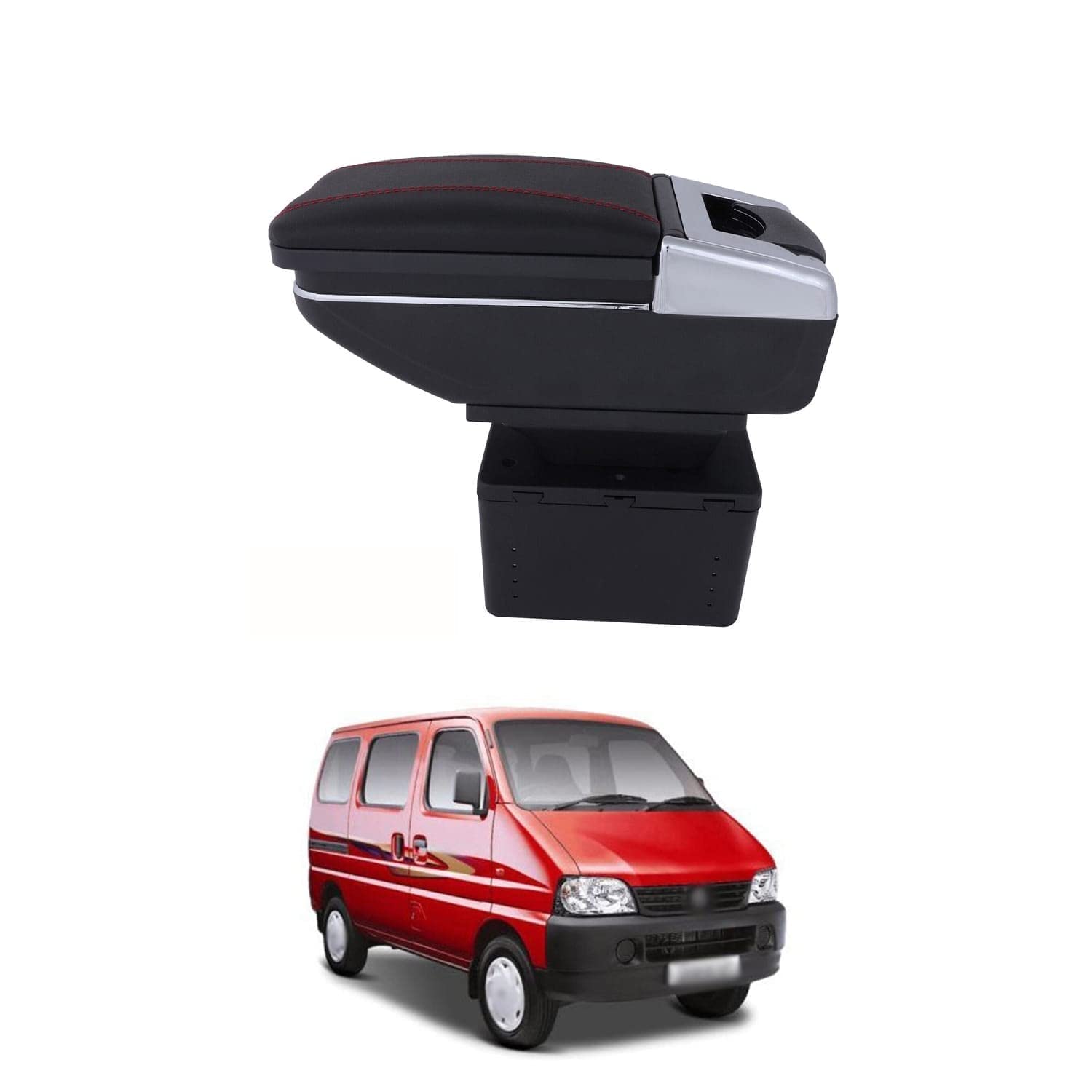 PRIKNIK Armrest with in-Built Glass Holder and Portable Ash Tray Arm Rest Console Compatible with E-eco-image-14