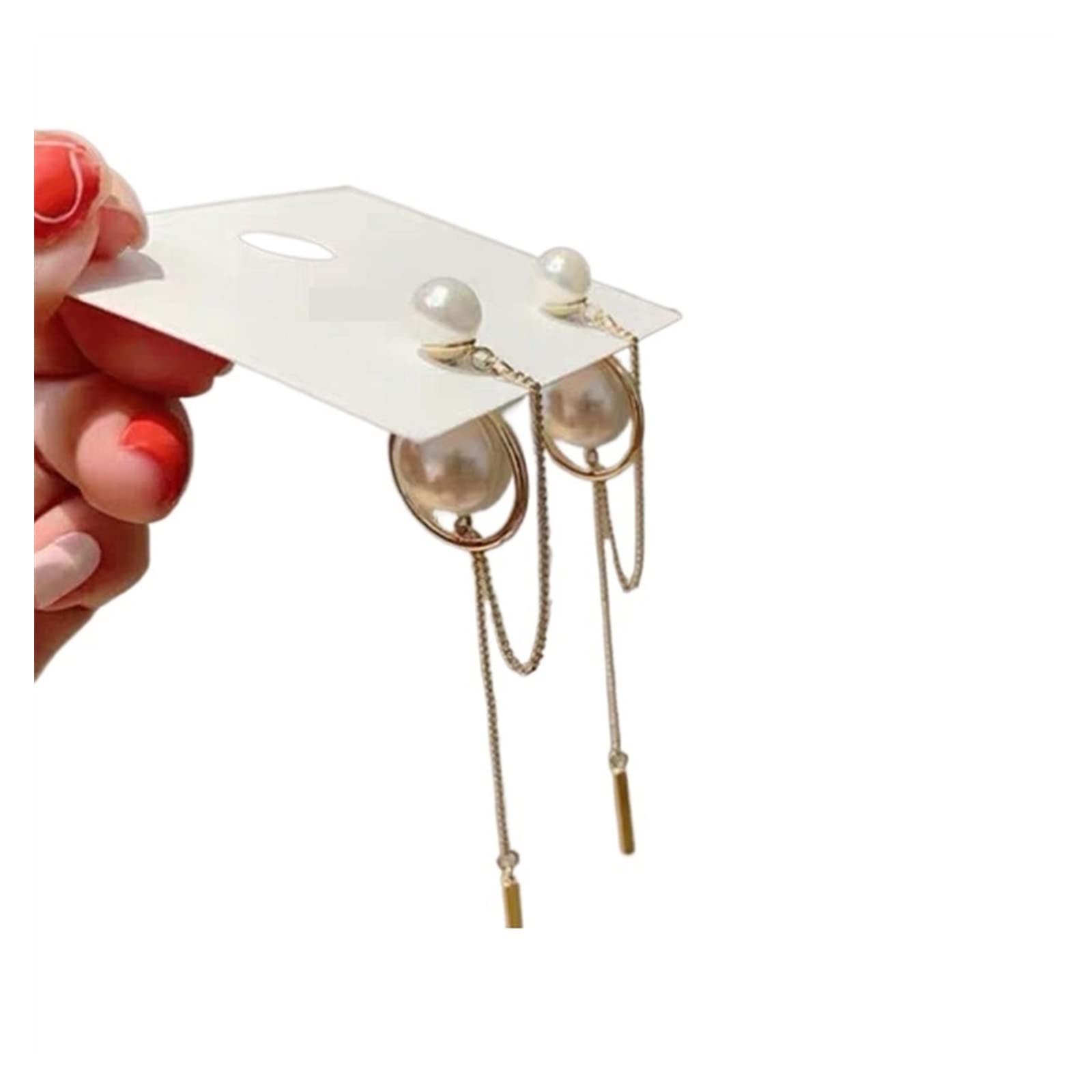 Boucles d'oreilles pendantes légères anti-inconfort à longues chaînes