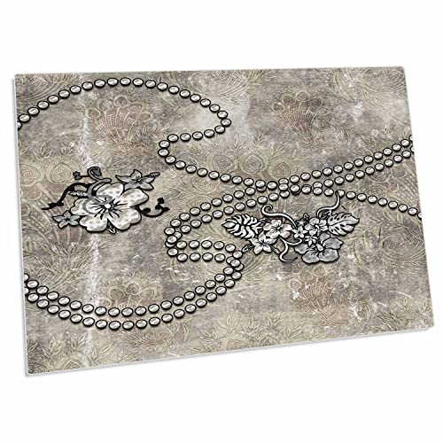 3dRose diseño vintage elegante con flores pad para escritorio
