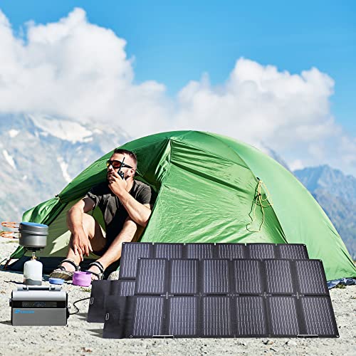 Nicesolar Foldable Solar Panel 100W For Portable Power Station Laptop, Portable Solar Charger With Dual Usb Pd 65W Ip67 Waterproof For Cell Phones, Tablets, Camera, Outdoor Camping Van Rv #TOP6