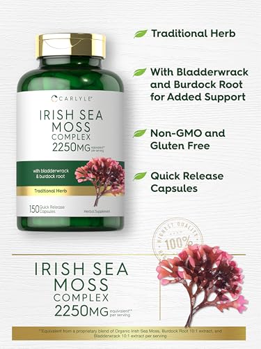 Carlyle Irish Sea Moss + Bladderwrack & Burdock Capsules (150 ct) — view 4